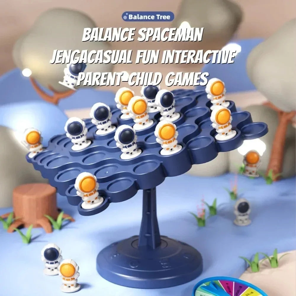 Jeu de table amusant en famille - Roulette de construction IQ, pierres empilables et échecs pour enfants, parfait pour les fêtes et les défis d'équilibre