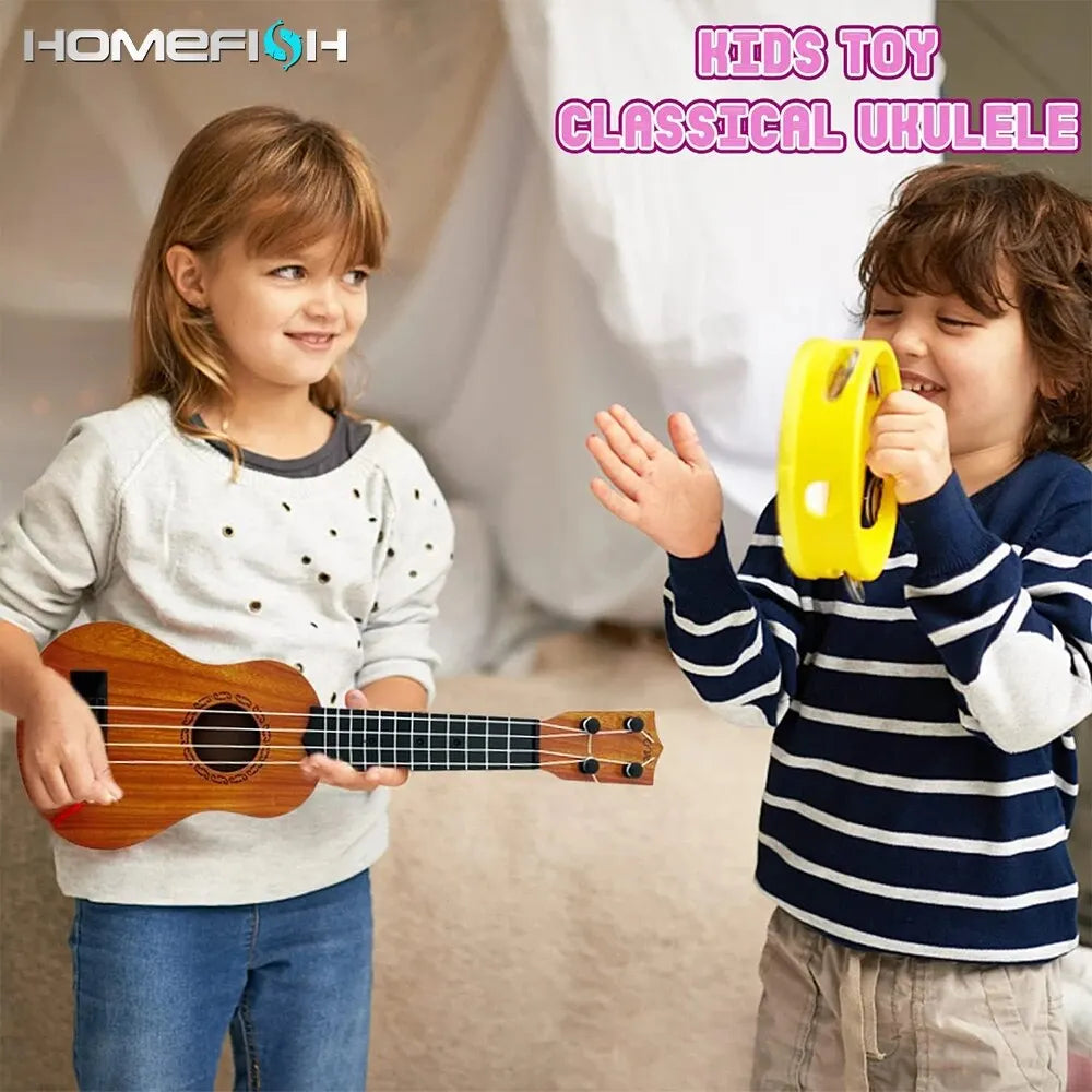 Jouet Ukulélé Éducatif pour Enfants - Guitare Amicale pour Enfants pour Apprentissage Musical, Design ABS Durable, Cadeau Unisexe pour Âges 3+ 35 cm (13,7 pouces)