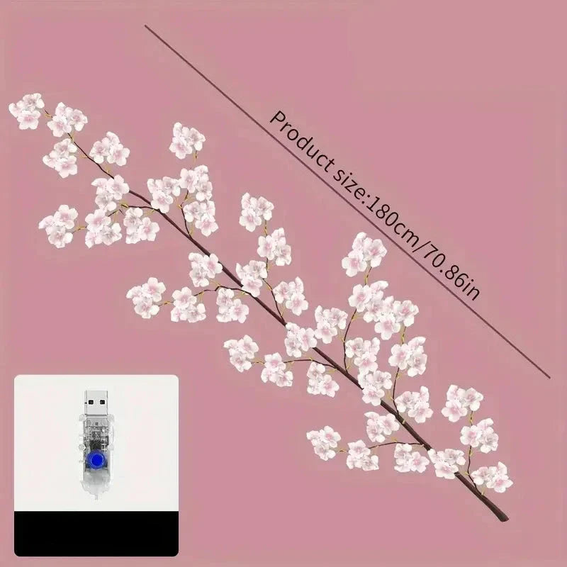 SakuraGlow Lights - Décoration LED Envoûtante Fleurs de Cerisier