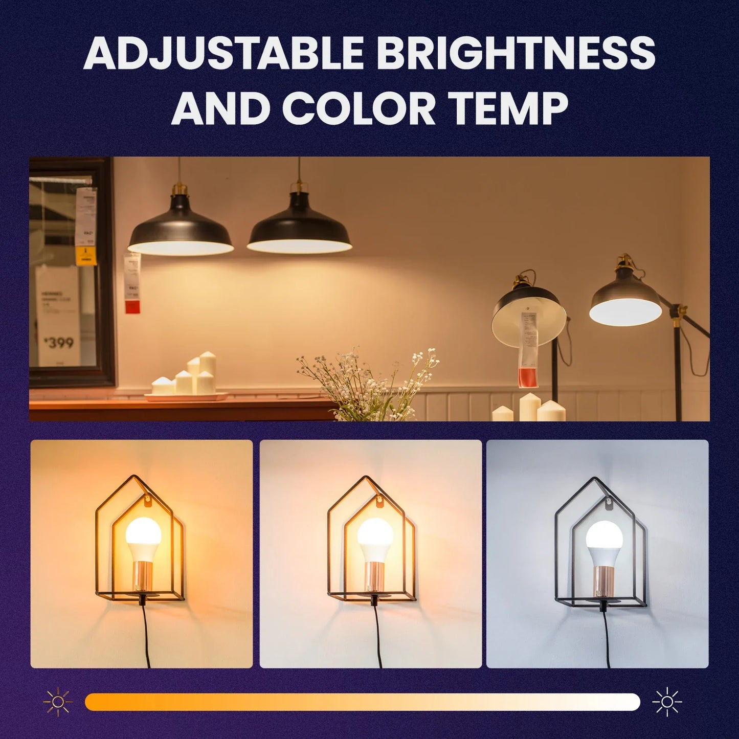 Ampoule LED Bluetooth Tuya Smart E27 9W - WiFi RGB Dimmable Contrôle via SmartLife Google Alexa Apps