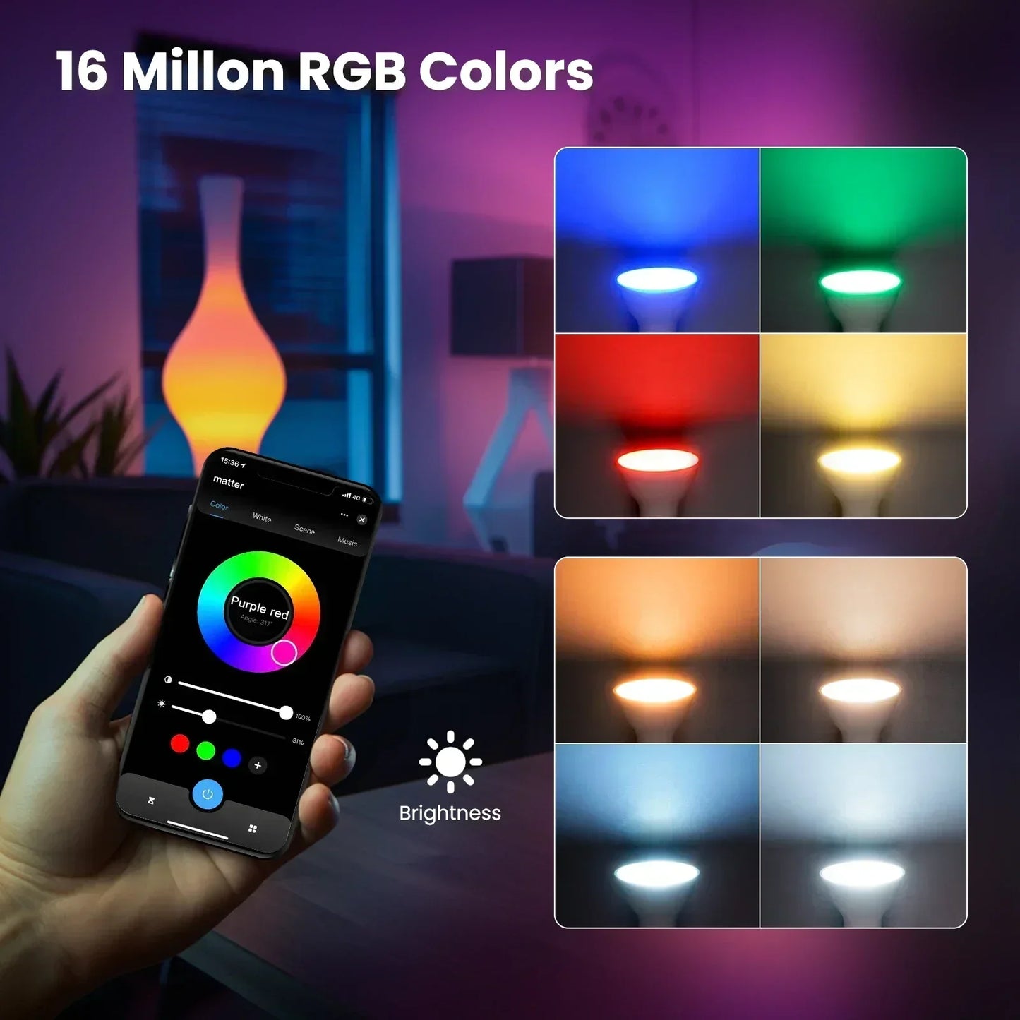 Ampoules intelligentes Tuya Zigbee E27 E14 GU10 - RGB Dimmables Contrôle WiFi via SmartLife Google Alexa Apps