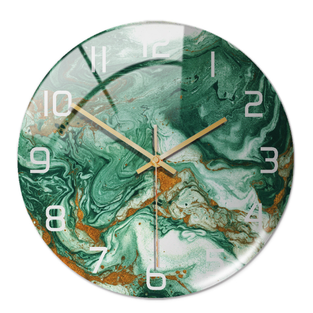 Montre murale en marbre stylé avec mécanisme silencieux