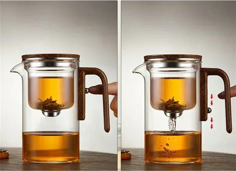 TeaMagnet - Théière en Verre avec Filtration Séparée