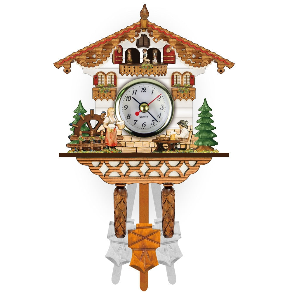 Horloge murale rétro à coucou