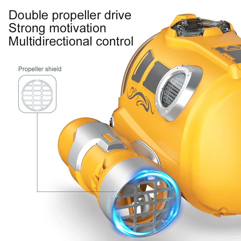 Bateau à moteur télécommandé étanche avec doubles hélices - Amusant bateau à vapeur RC pour enfants, jouet parfait pour la piscine