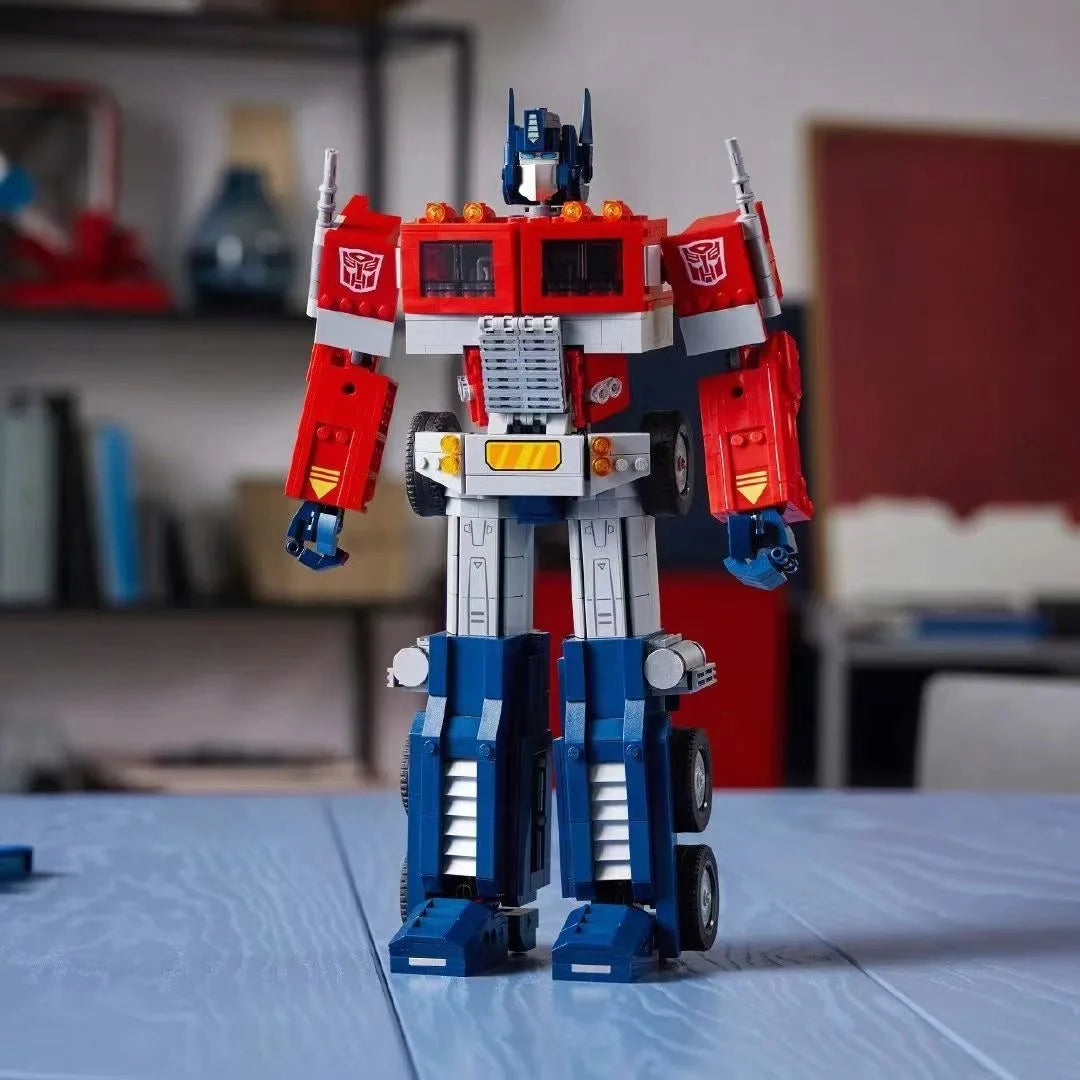 Ensemble de blocs de construction de voiture robot Optimus Prime Transformer - 1580PCS Jouet STEM cadeau pour enfants