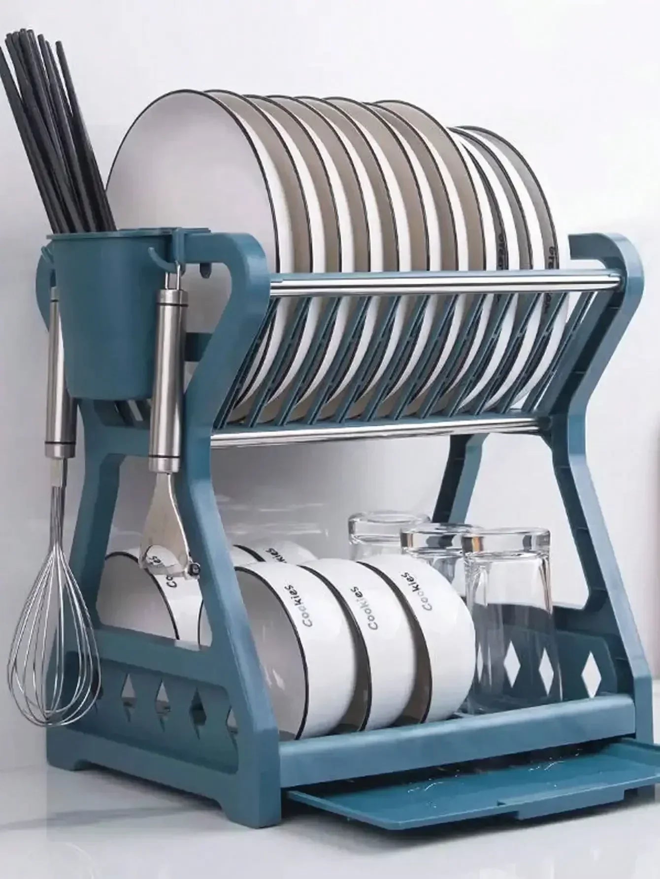 RackMaster - Étagère à vaisselle pliable élégante pour la cuisine