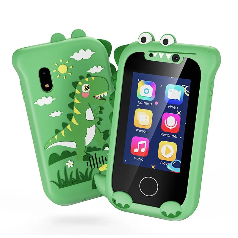 Jouet Smartphone Interactif pour Enfants - Lecteur Musical Éducatif avec Double Caméra, Écran Tactile & Carte Mémoire de 512 Mo pour un Apprentissage Créatif