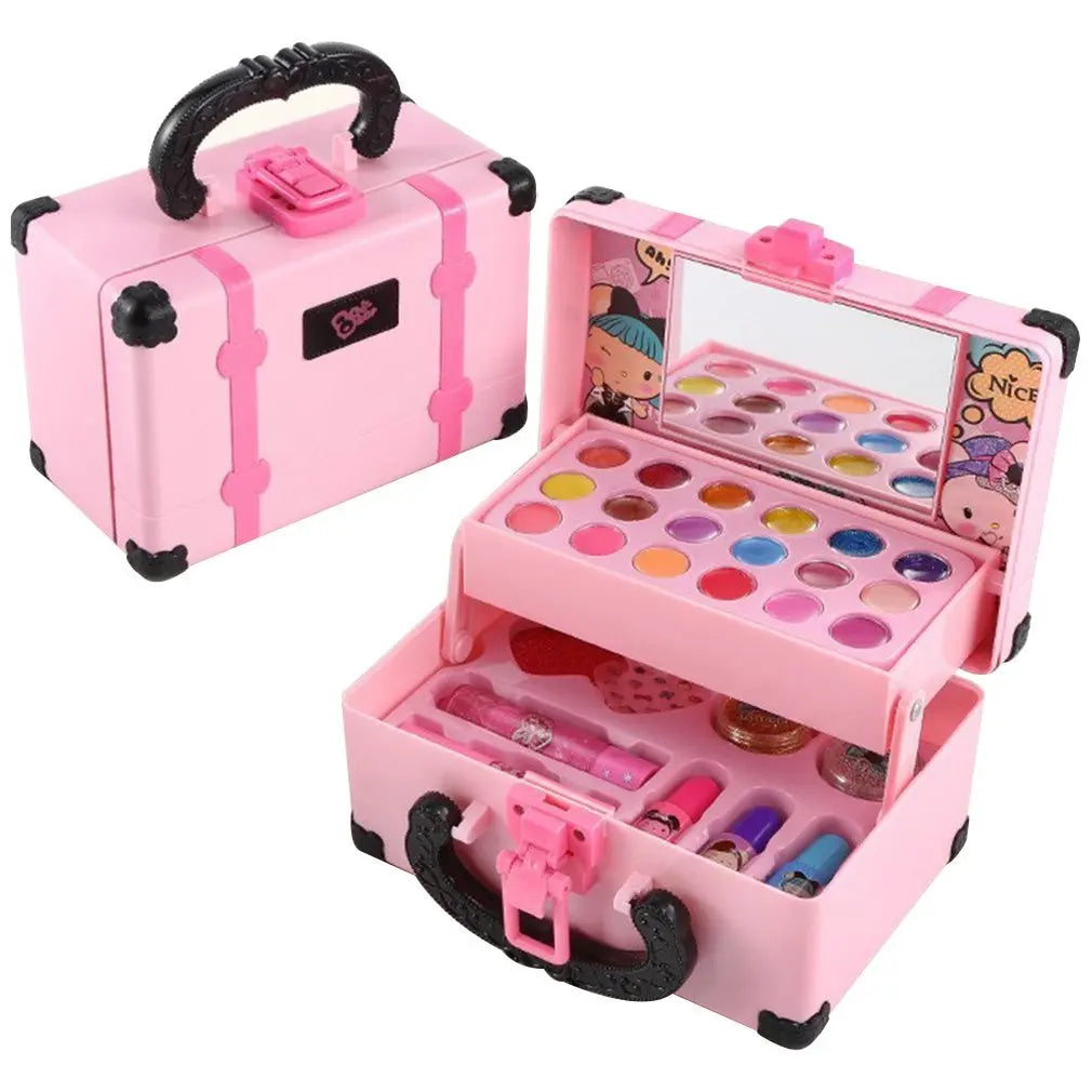 Set de maquillage de princesse pour enfants - Kit cosmétique sûr et non toxique avec rouge à lèvres et ombre à paupières