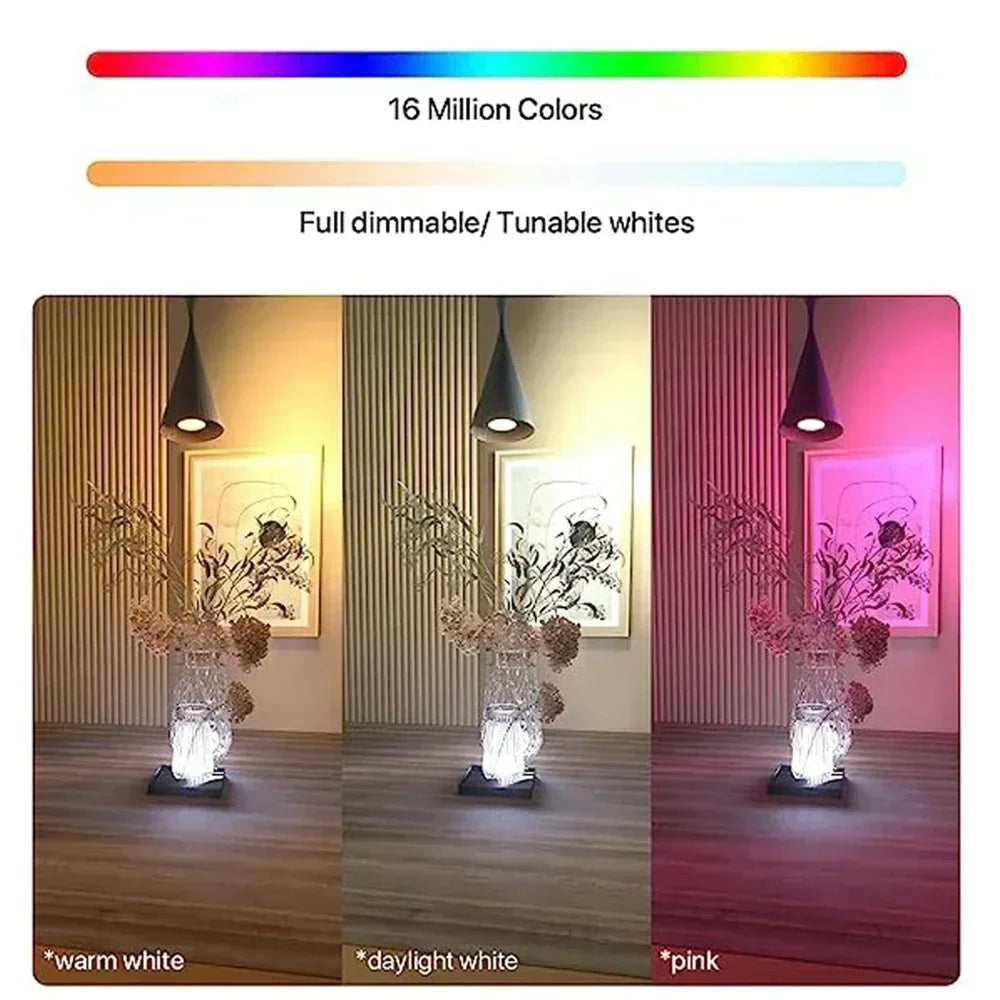 Ampoules LED sans fil Tuya Zigbee GU10 - RGB Dimmable Contrôle appareil WiFi via les applications SmartLife Google Alexa