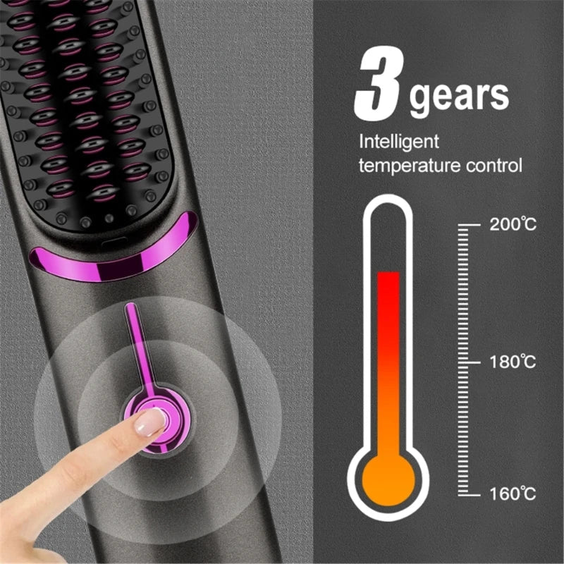 Tima Brush - Brosse lissante sans fil rechargeable