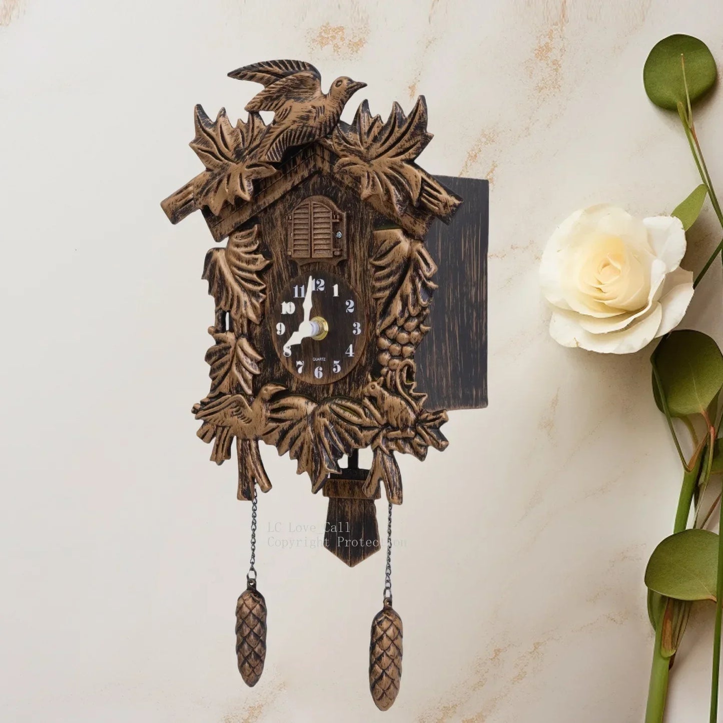 CuckooChime Clock - Horloge mural intemporel avec bruit d'oiseau