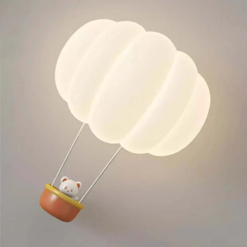 Charmante lampe murale en ballon à air chaud en forme de citrouille pour la chambre d'enfants