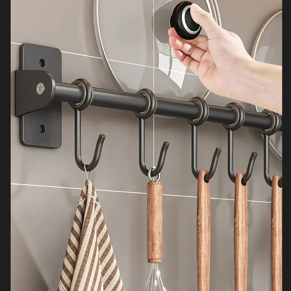 Barre de crochets de cuisine – Rangement mural