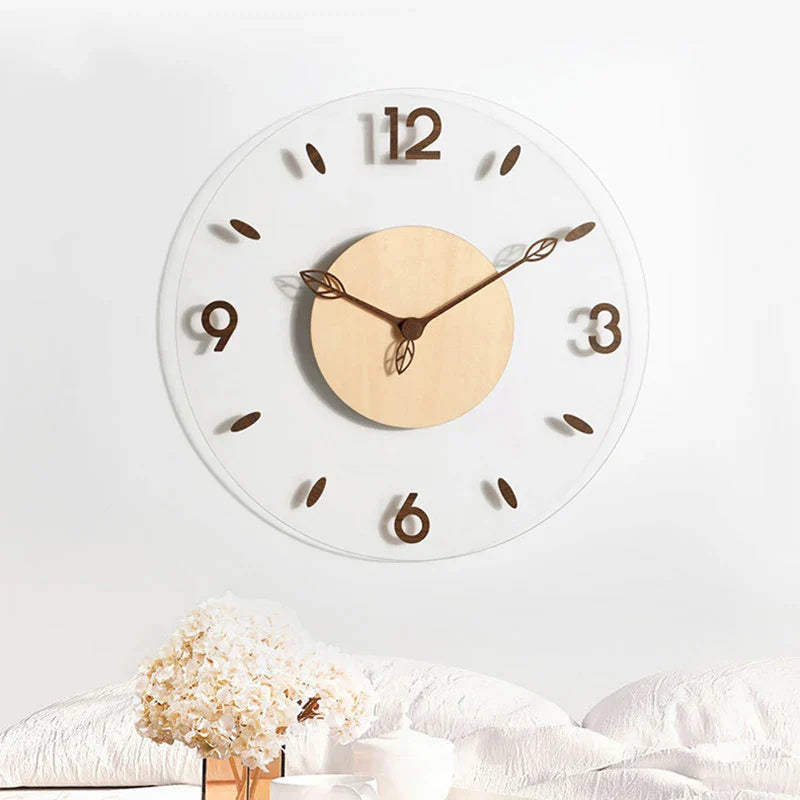 Horloge Murale Noisera – Élégance Naturelle en Bois de Noyer