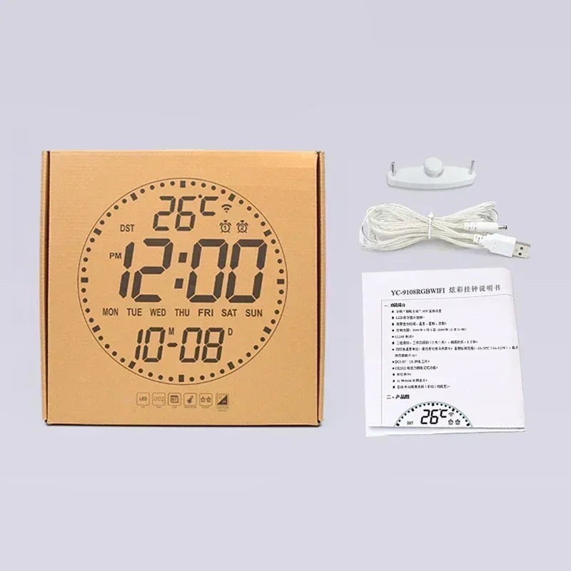 WiFiTime Horloge - Horloge mural LED intelligent avec calendrier