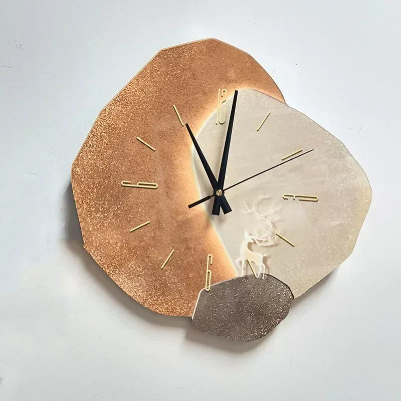 CreamWind Horloge – Horloge mural moderne et élégante avec LED