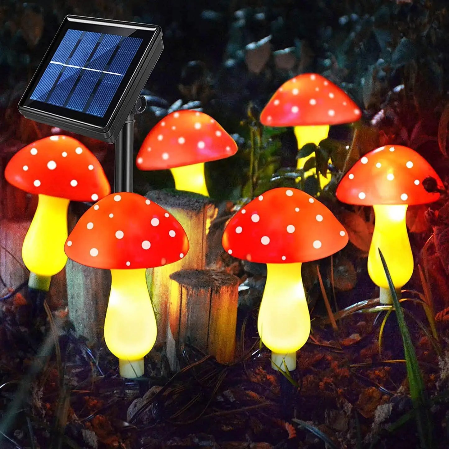 Floroux lampe de jardin LED | Lumière champignon solaire | Étanche et ambiance lumineuse | Décoration pour jardin et chemin