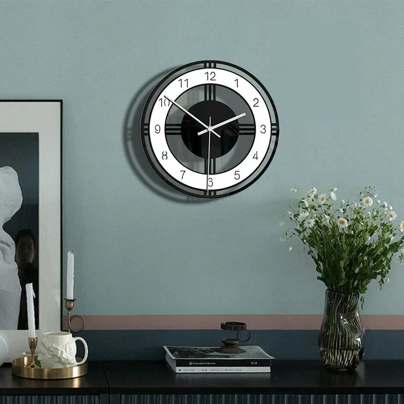 Floroux Chic | Horloge murale vintage moderne pour des pièces élégantes