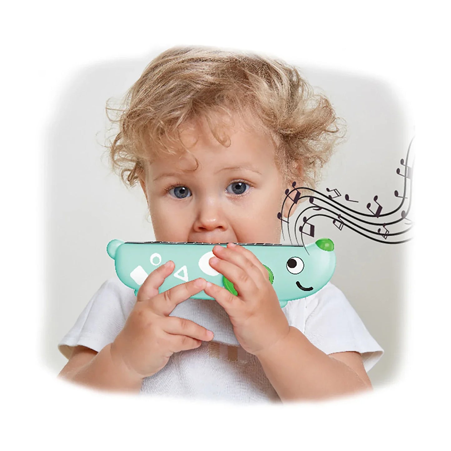 Harmonica en bois cartoon mignon pour enfants - Jouet musical Montessori créatif pour garçons et filles, cadeau idéal pour les jeunes musiciens