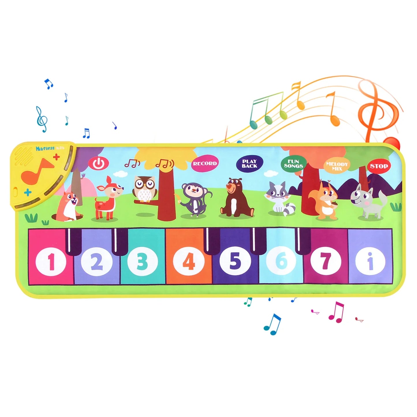 Tapis de danse musical multifonctionnel pour tout-petits - Clavier piano interactif avec sons d'animaux, cadeau éducatif pour enfants, amusement portable !