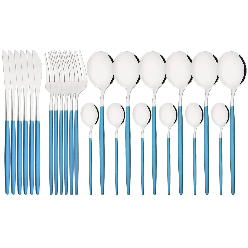 Floroux | Set de vaisselle en acier inoxydable