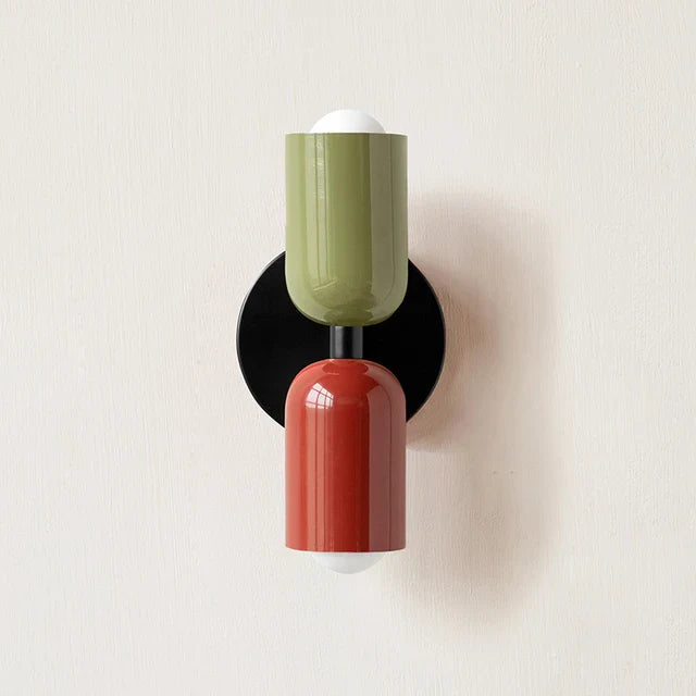 Applique murale double tête unie minimaliste nordique