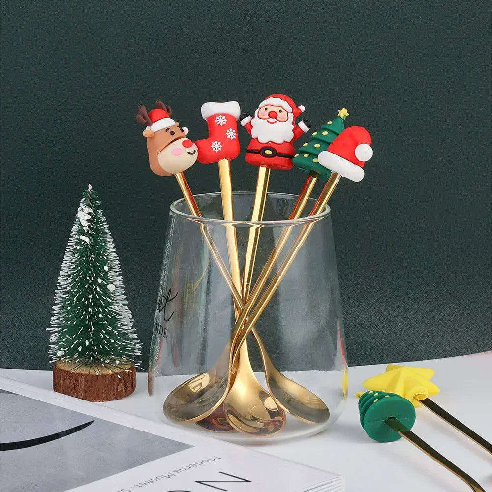 XmasSpoons – Ensemble de cuillères de Noël élégant pour tables de fête