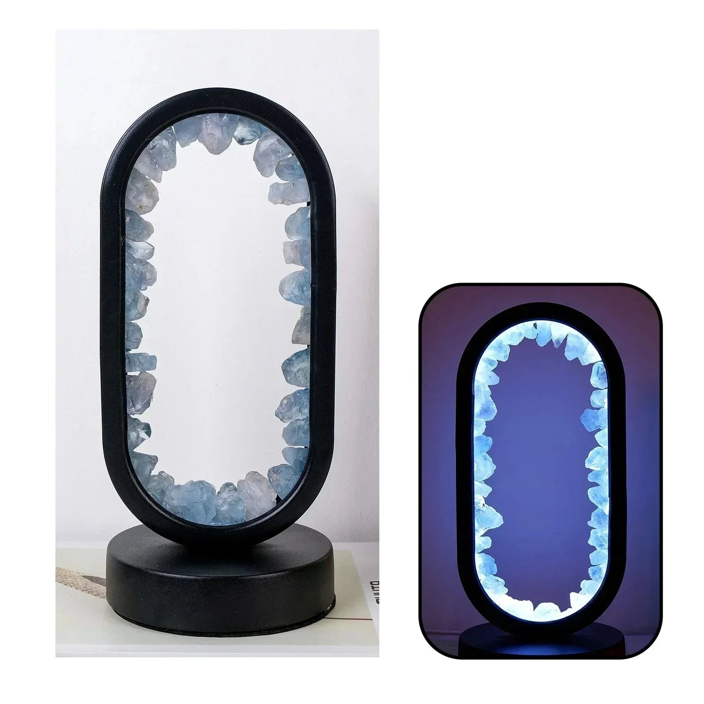 AuraViolette – Éclairage en Cristal Naturel pour Ambiance Relaxante