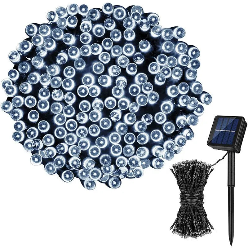 Guirlande lumineuse de Noël solaire écologique - étanche 20/50 LED pour décoration extérieure de Noël et des fêtes