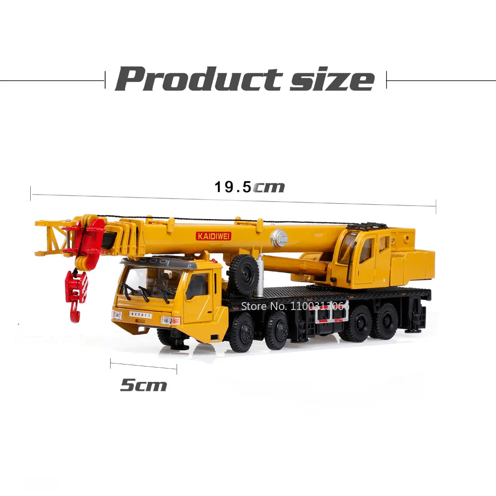Jouet de grue en alliage de scale diecast - Modèle à direction à quatre roues rotatif à 360° pour enfants