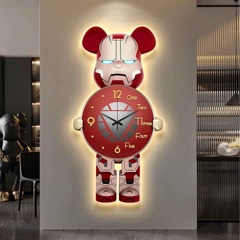 ChicBearTime – Montre décorative en forme d'ours pour le salon