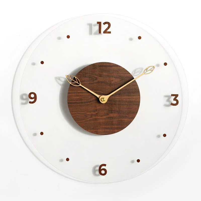 Horloge Murale Noisera – Élégance Naturelle en Bois de Noyer