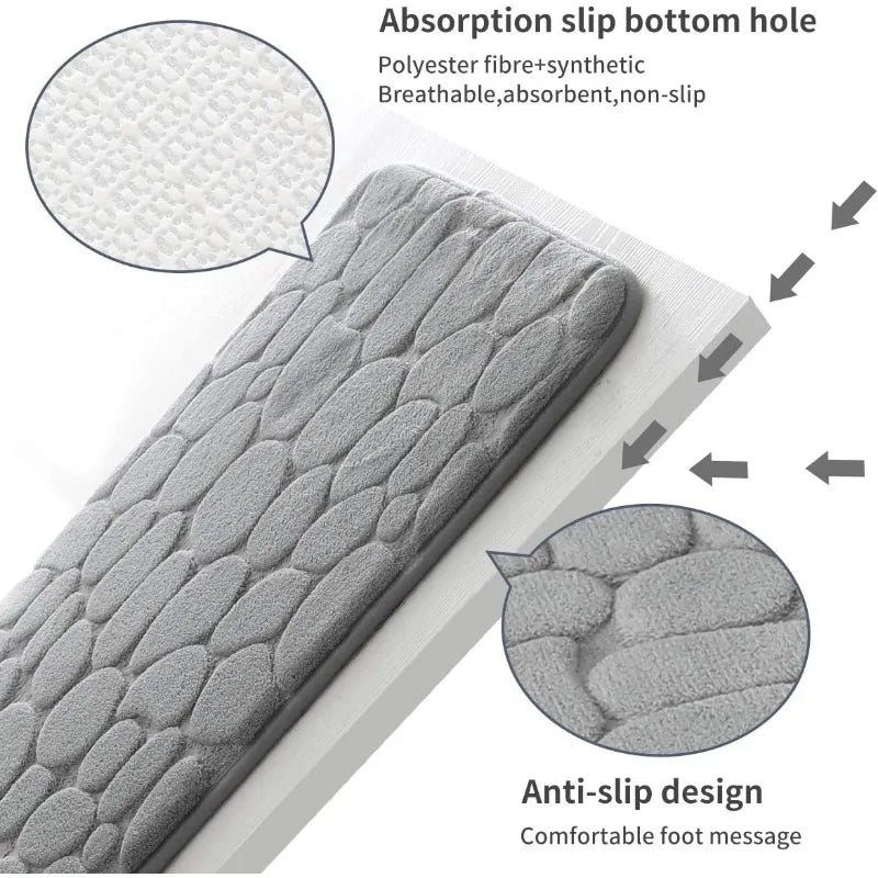 Tapis Mémoire Nuage - Tapis Antidérapant de Salle de Bain en Mousse à Mémoire