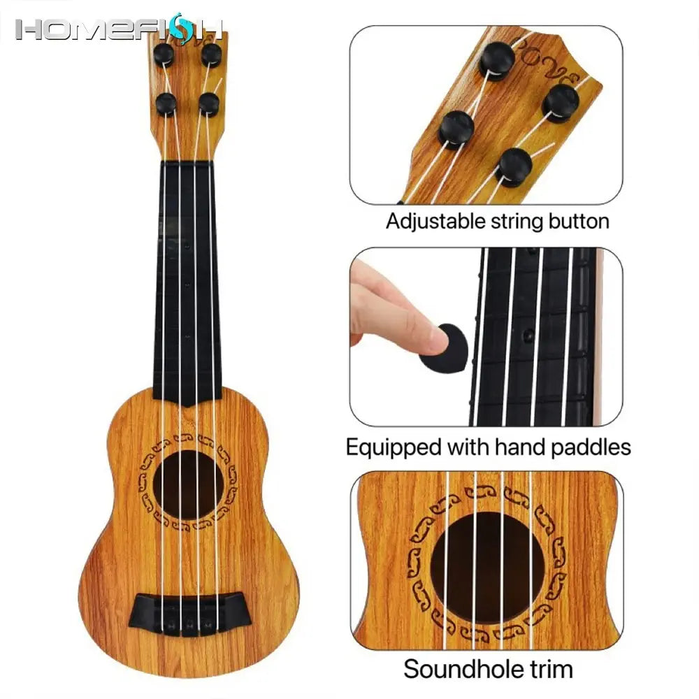 Jouet Ukulélé Éducatif pour Enfants - Guitare Amicale pour Enfants pour Apprentissage Musical, Design ABS Durable, Cadeau Unisexe pour Âges 3+ 35 cm (13,7 pouces)