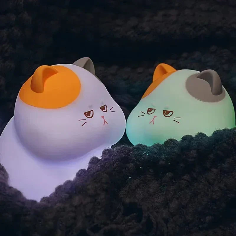 LumiMiaou – Lampe de Nuit Sans Fil avec Modes Chaleureux et RGB
