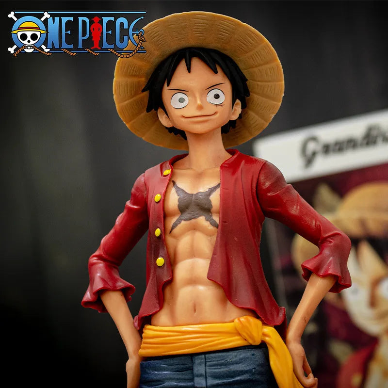 Figure d'Anime Luffy Sourire Confiant - Modèle de Poupée d'Action de 11 Pouces pour Collectionneurs et Fans
