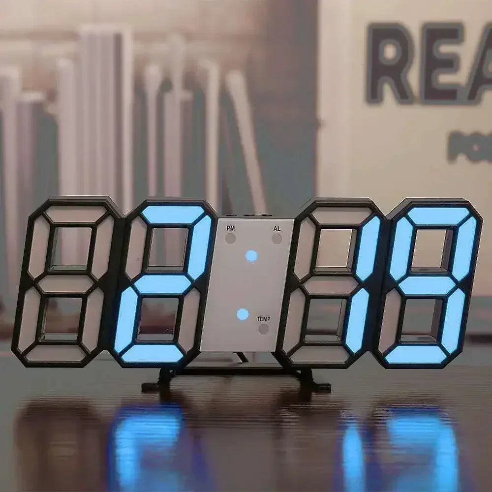 Horlogix – Horloge LED 3D pour Décoration Intérieure Moderne