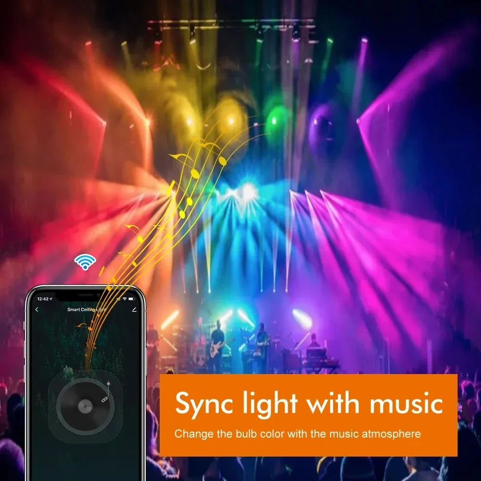 Ampoule Intelligente Tuya E27 10W 15W - RGB Dimmable Contrôle WiFi Bluetooth via SmartLife Google Alexa Apps