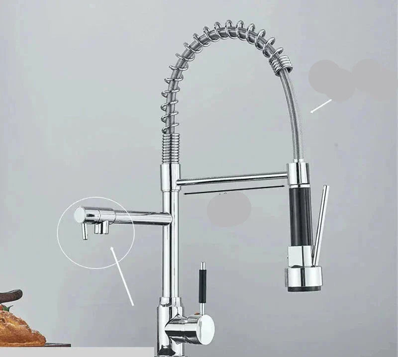 MixMaster – Robinet de cuisine mélangeur flexible pivotant à 360°