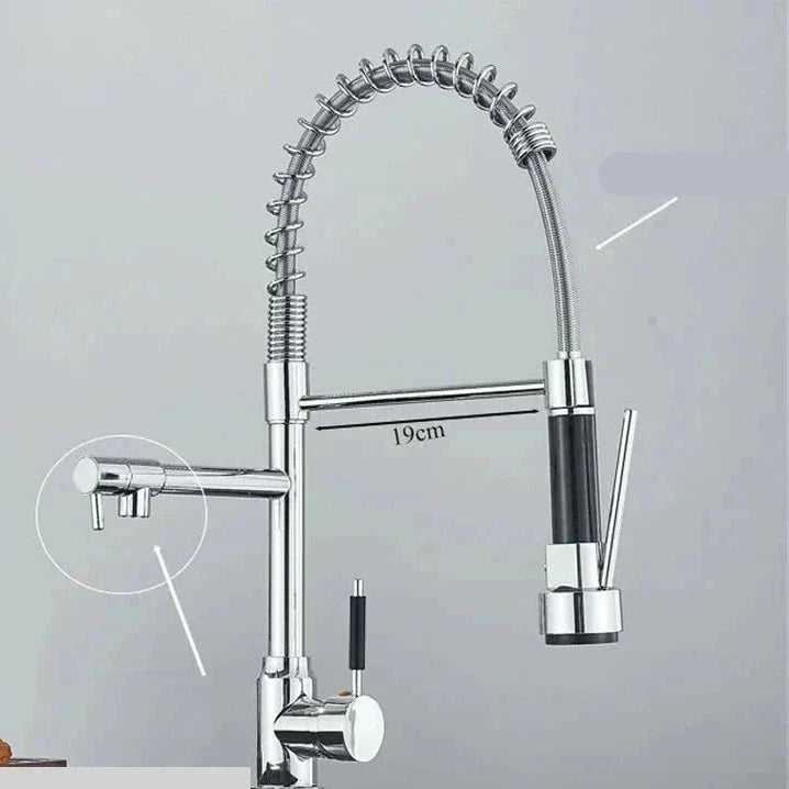 NickelFlex – Robinet de cuisine avec fonction pivotante à 360°