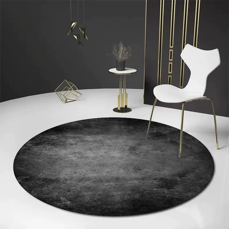 Tapis rond nordique – Tapis moderne et luxueux pour salon, chambre et balcon