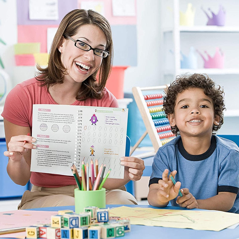 ScribbleJoy Livre - Cahier Educatif Réutilisable pour Enfants