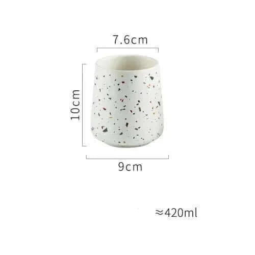 Accessoires de salle de bain en terrazzo peint nordique
