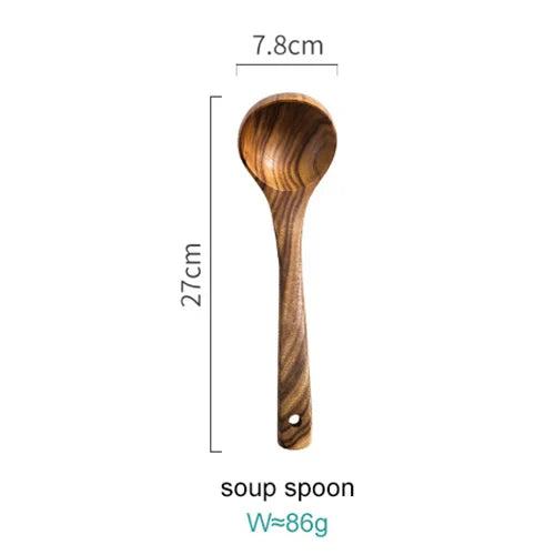 Floroux 8-Piece Acacia Wood Cookware Set | Sustainable Kitchen Accessories | Eco-Friendly and Stylish