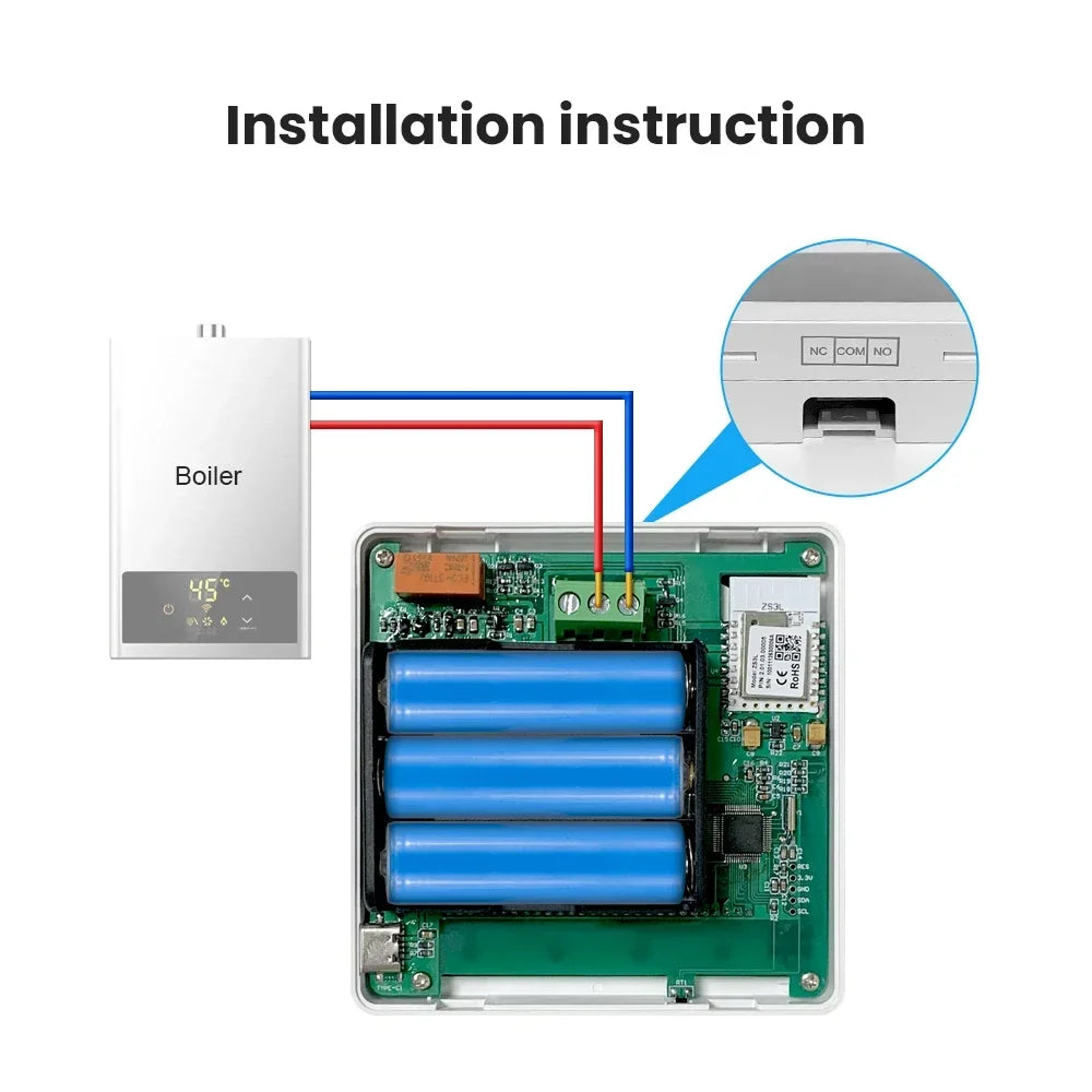 Thermostat d'affichage de chaudière à eau Tuya Zigbee - Contrôle de température WiFi via SmartLife Google Alexa Apps