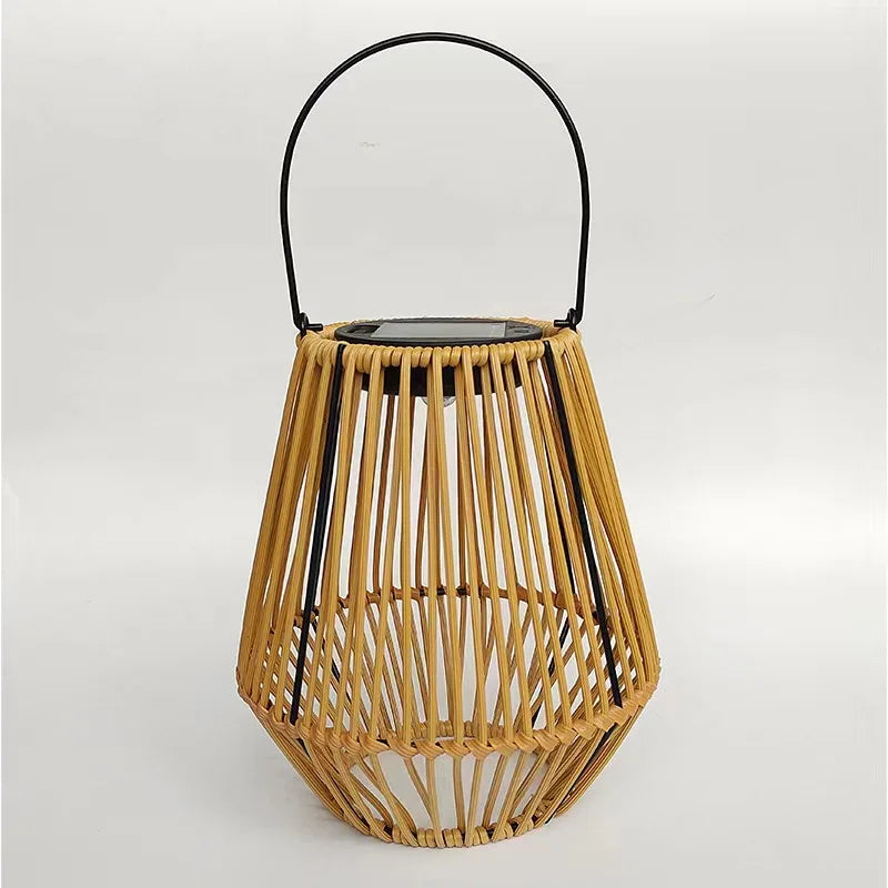 Floroux Lampe solaire tressée | Résistante aux intempéries | Luminaires extérieurs sans fil | Décoration pour le jardin et la terrasse