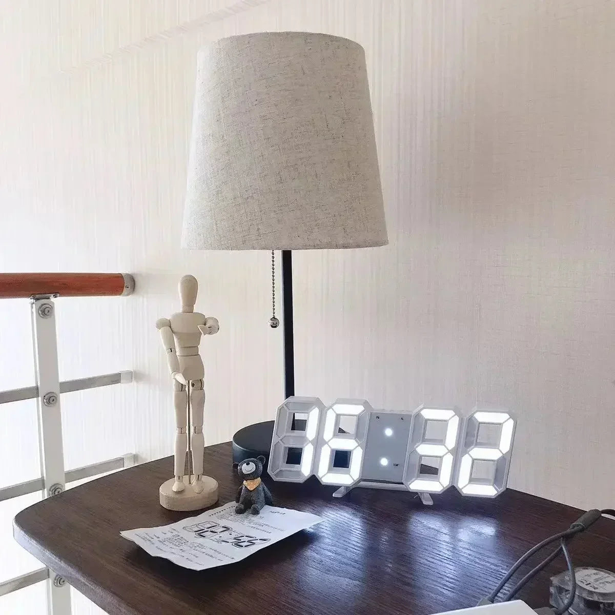 Horlogix – Horloge LED 3D pour Décoration Intérieure Moderne