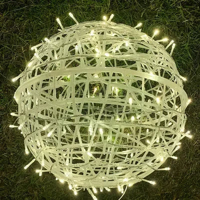 Sphere Lumières de Fête en Osier - Éclairage de Fête Élégant en Osier pour Chaque Occasion