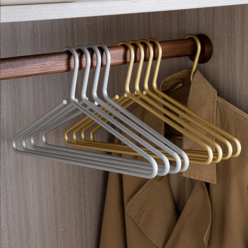 Floroux Metal Hanger Set | Matte Gold or Silver | Seamless Closet Organizer | 5 Pieces